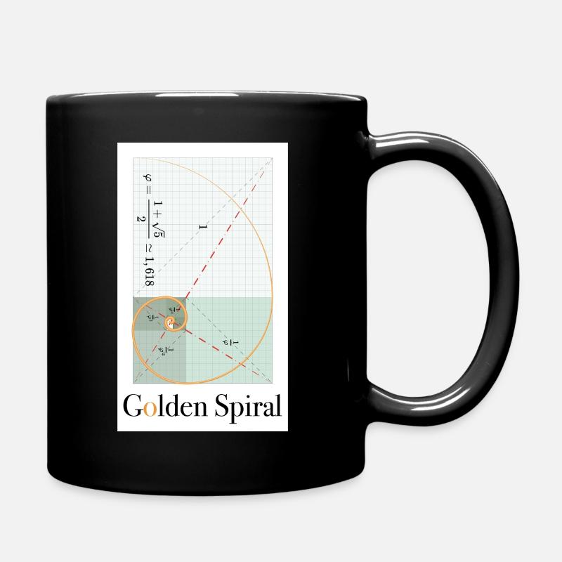 Goldene Spirale - Tasse einfarbig - Schwarz