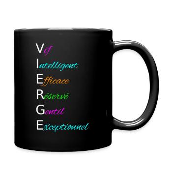 VIERGE Vif Intelligent Efficace Réservé Gentil - Mug uni - noir - Droite