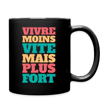 langsames Leben, Mama Bär, langsames Leben, Natur, langsam, ca - Tasse einfarbig - Schwarz - Rechts