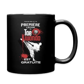 Taekwondo Art Martial, Première Leçon Self-Défense - Mug uni - noir - Droite