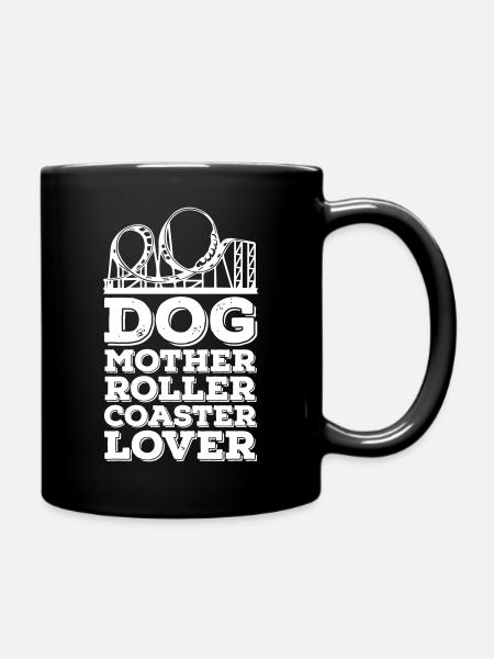 Chien Mère Amoureux des montagnes russes - Mug uni - noir
