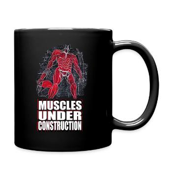 Muscles en construction - Mug uni - noir - Droite