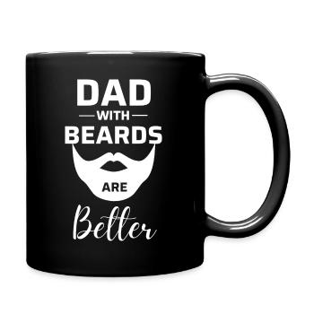 Dad with beards are better - Full Colour Mug - black - Right
