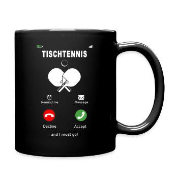 Le tennis de table appelle - Mug uni - noir - Droite