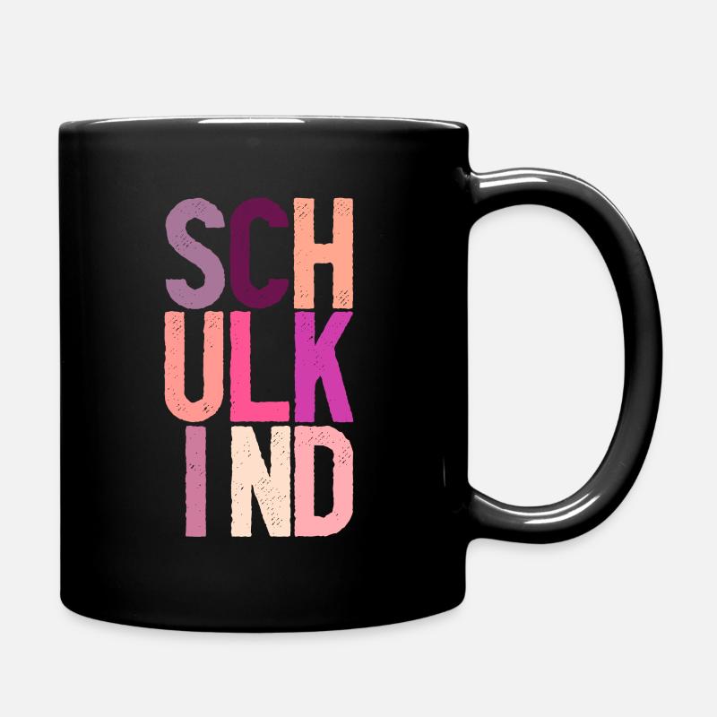 Schulkind Mädchen 2 - Tasse einfarbig - Schwarz