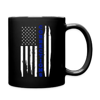 corrections usa flag Design for a usa flag lover - Full Colour Mug - black - Right