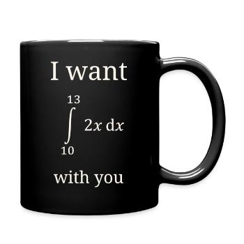 I want 69 with you - integral weiß - Tasse einfarbig - Schwarz - Rechts