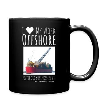 I Love My Offshore Work - OCEANBLUE COLLECTION - Tasse einfarbig - Schwarz - Rechts