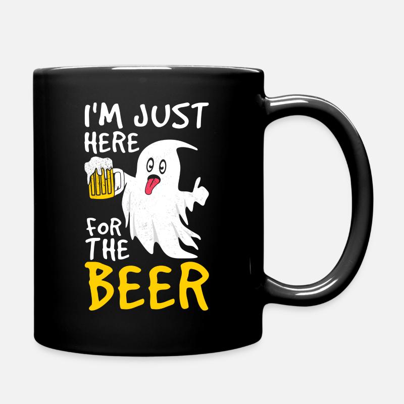 Halloween Beer Ghost Ghost - Full Colour Mug - black