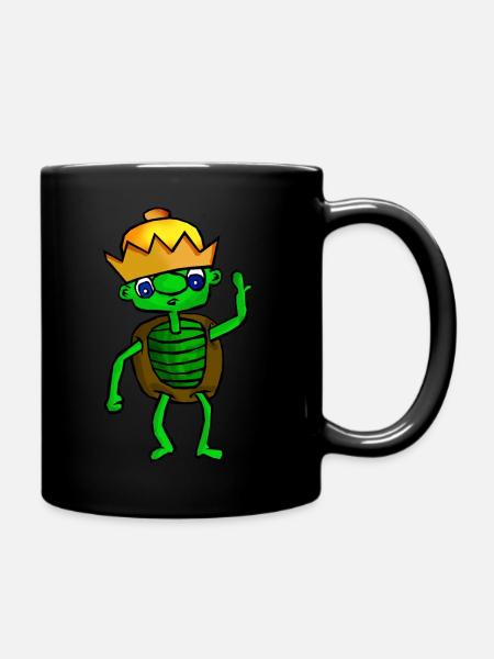 King Turtle - Full Colour Mug - black