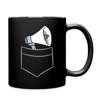Megaphone / Megaphone - In Chest Pocket / Shirt Pocket - Full Colour Mug - black - Right