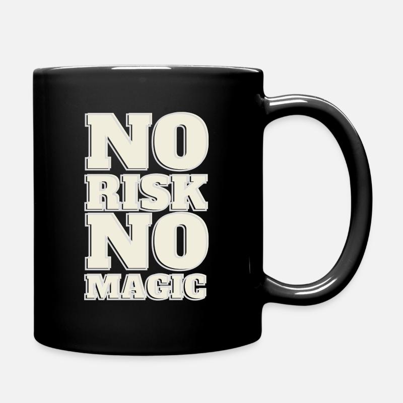 NO RISK NO MAGIC - Tasse einfarbig - Schwarz