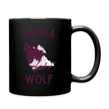 mama wolf - Full Colour Mug - black - Right