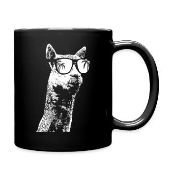 Alpaca Sonnenbrille Alpaca Alpacaliebe Tierfans Al - Tasse einfarbig - Schwarz - Rechts