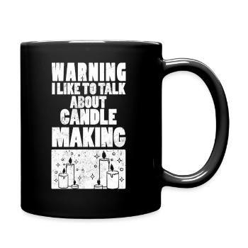 Avertissement J’aime parler de la fabrication de bougies - Mug uni - noir - Droite