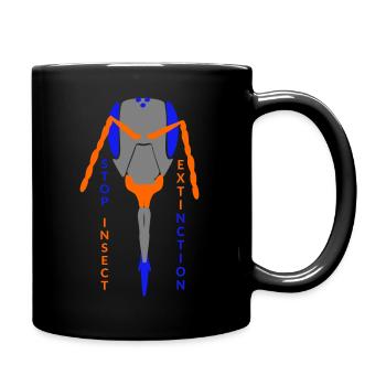 Stop insect extinction - Tasse einfarbig - Schwarz - Rechts