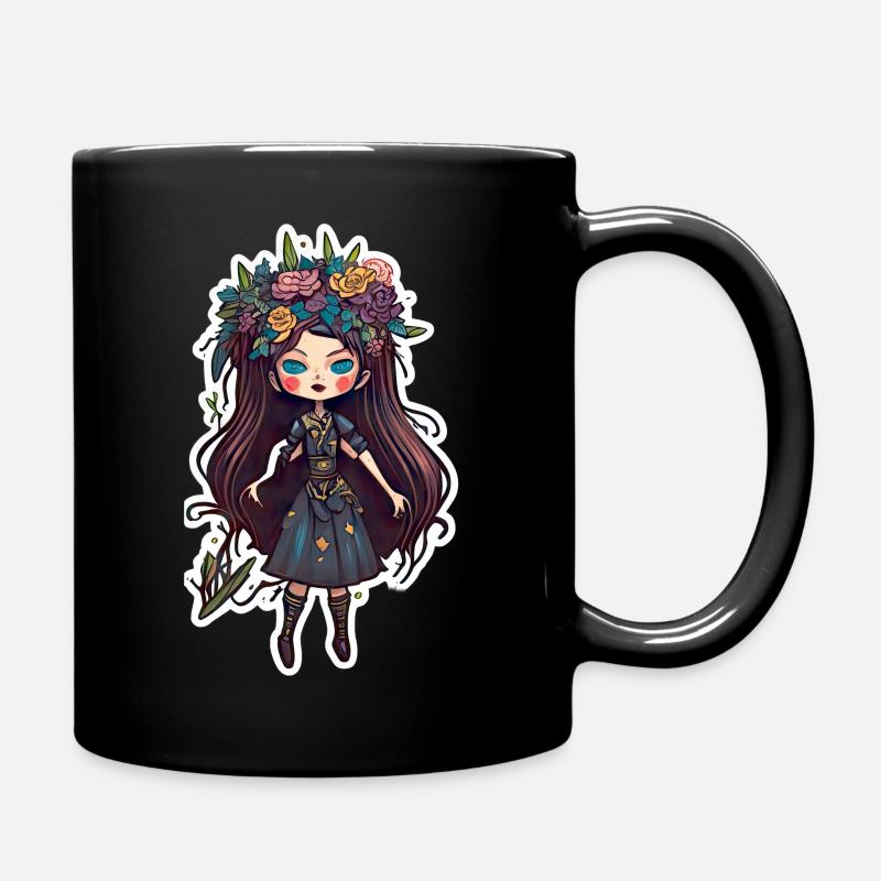 Creepy Goth Fairy Cute - Tasse einfarbig - Schwarz