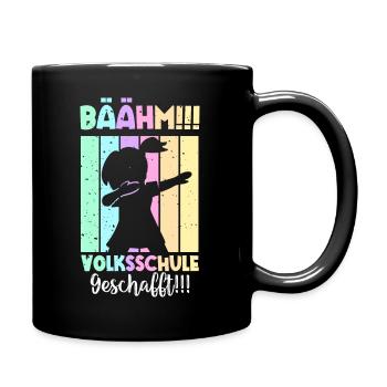 Volksschule Geschafft Absolvent Abgänger - Tasse einfarbig - Schwarz - Rechts