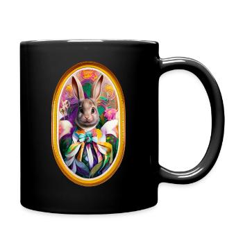Häschen - Tasse einfarbig - Schwarz - Rechts