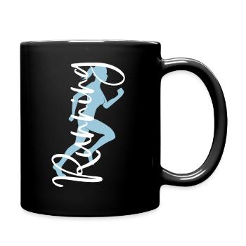 Course à pied Jogger Racing Sport Femme Coureuse Coureuse - Mug uni - noir - Droite
