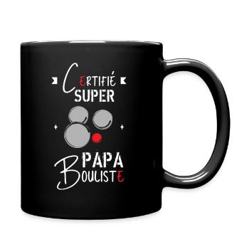 Super papa Bouliste | papa pétanque cadeau papa - Mug uni - noir - Droite
