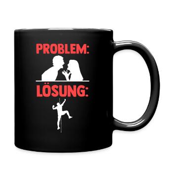Bergsteigen Bouldern Klettern Kletterer - Tasse einfarbig - Schwarz - Rechts