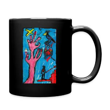 PINK HAND CROW - Tasse einfarbig - Schwarz - Rechts