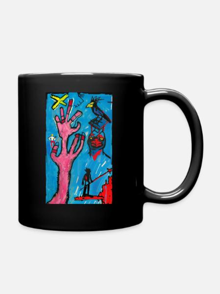PINK HAND CROW - Tasse einfarbig - Schwarz
