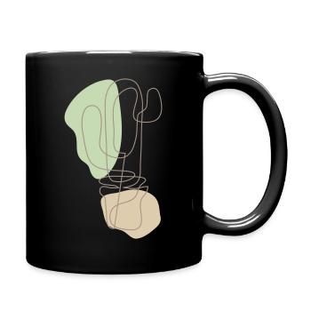 CACTUS LINE-ART - Full Colour Mug - black - Right