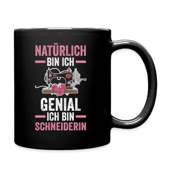 Näher Schneiderin - Tasse einfarbig - Schwarz - Rechts