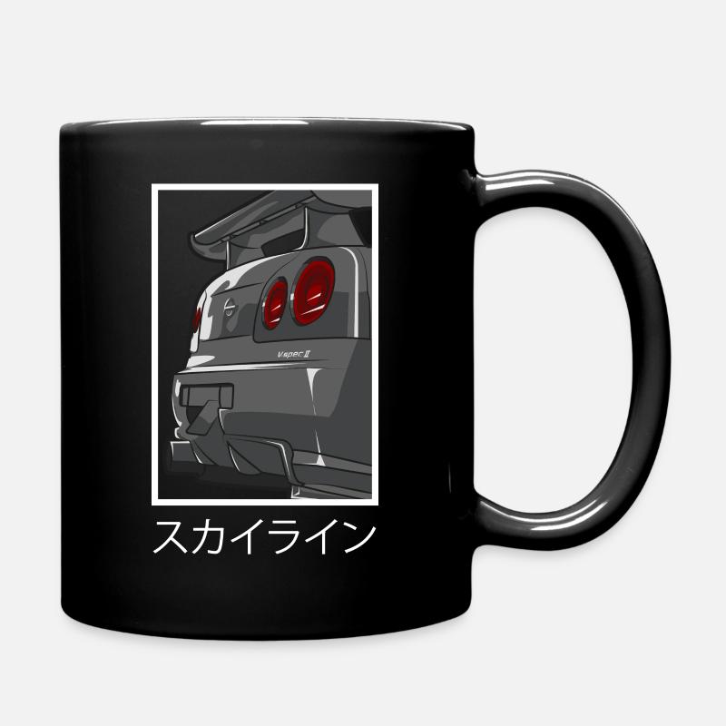 GTR R34 Skyline - Tasse einfarbig - Schwarz