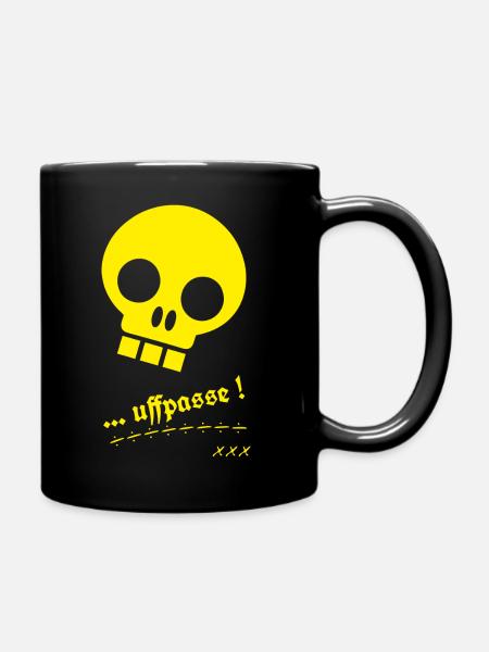 Totenkopf Gelb - Tasse einfarbig - Schwarz