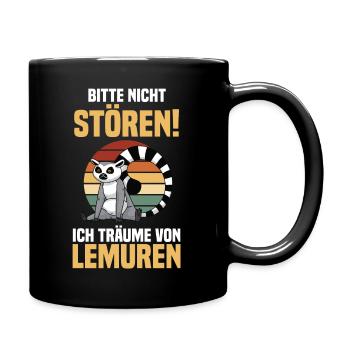 Lemur - Tasse einfarbig - Schwarz - Rechts