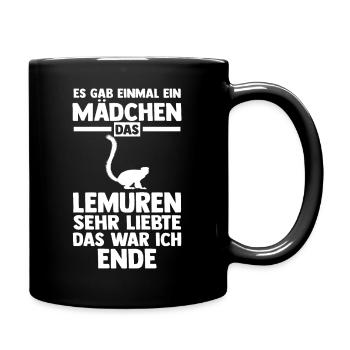 Lemur - Tasse einfarbig - Schwarz - Rechts