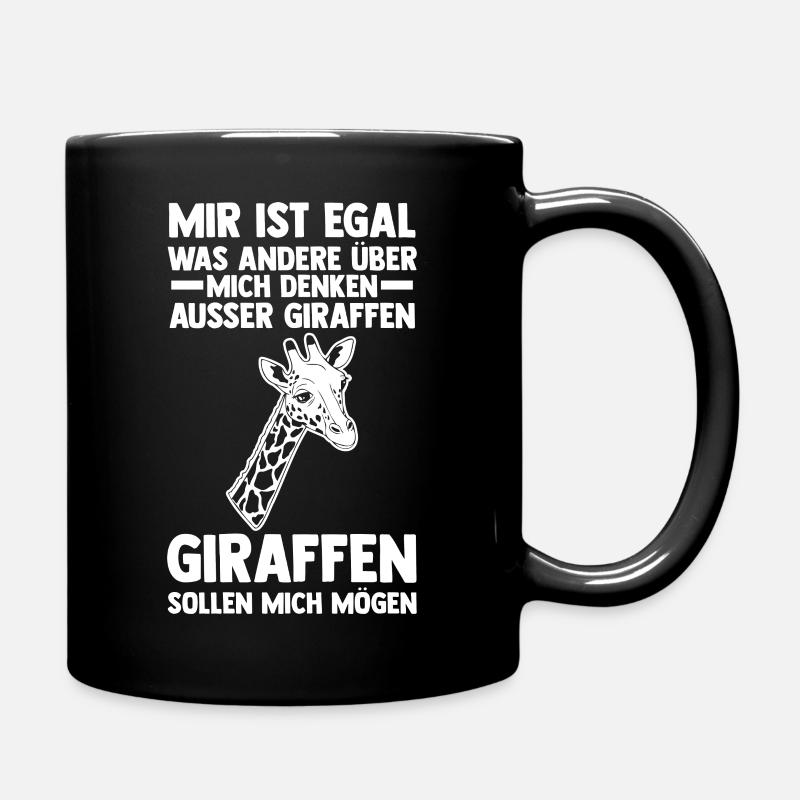Giraffe Giraffen - Tasse einfarbig - Schwarz