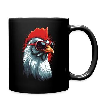 Rooster - Full Colour Mug - black - Right