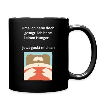 Jetzt guckt mich an - Tasse einfarbig - Schwarz - Rechts