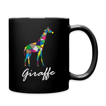 Origami Giraffe - Tasse einfarbig - Schwarz - Rechts