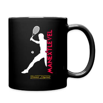 Tennis Legend Shirt Design White - Tasse einfarbig - Schwarz - Rechts
