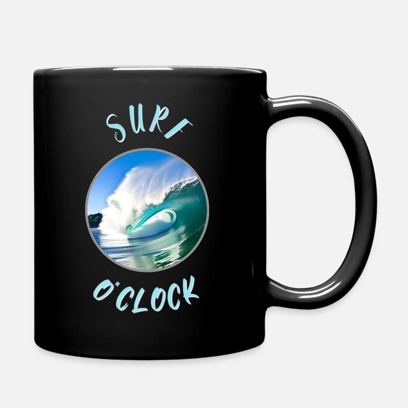 Surf O Clock - Full Colour Mug - black