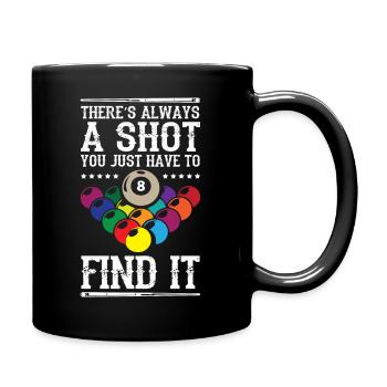 A Shot Billiard - Tasse einfarbig - Schwarz - Rechts