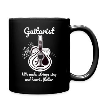 Streicher-Serenaden: Gitarristen feiern Gitarre - Tasse einfarbig - Schwarz - Rechts