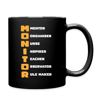 School bus MONITOR Mentor Organizer Nurse - Full Colour Mug - black - Right