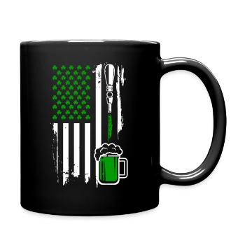 USA flag beer - Tasse einfarbig - Schwarz - Rechts