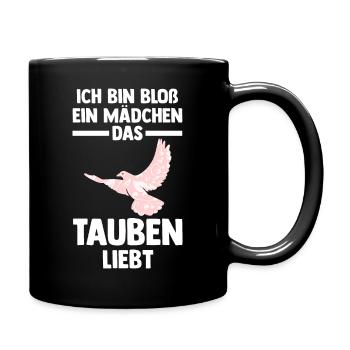 Taubenzüchter Brieftaube Tauben - Tasse einfarbig - Schwarz - Rechts