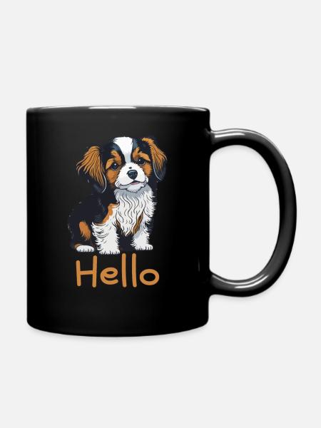 Cute Puppy - Full Colour Mug - black