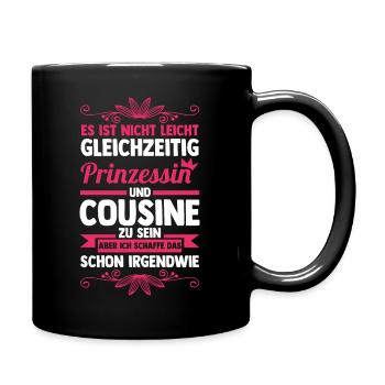 Cousinen Cousine - Tasse einfarbig - Schwarz - Rechts