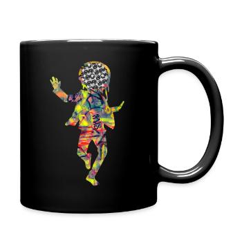 L’œil groovy - Mug uni - noir - Droite