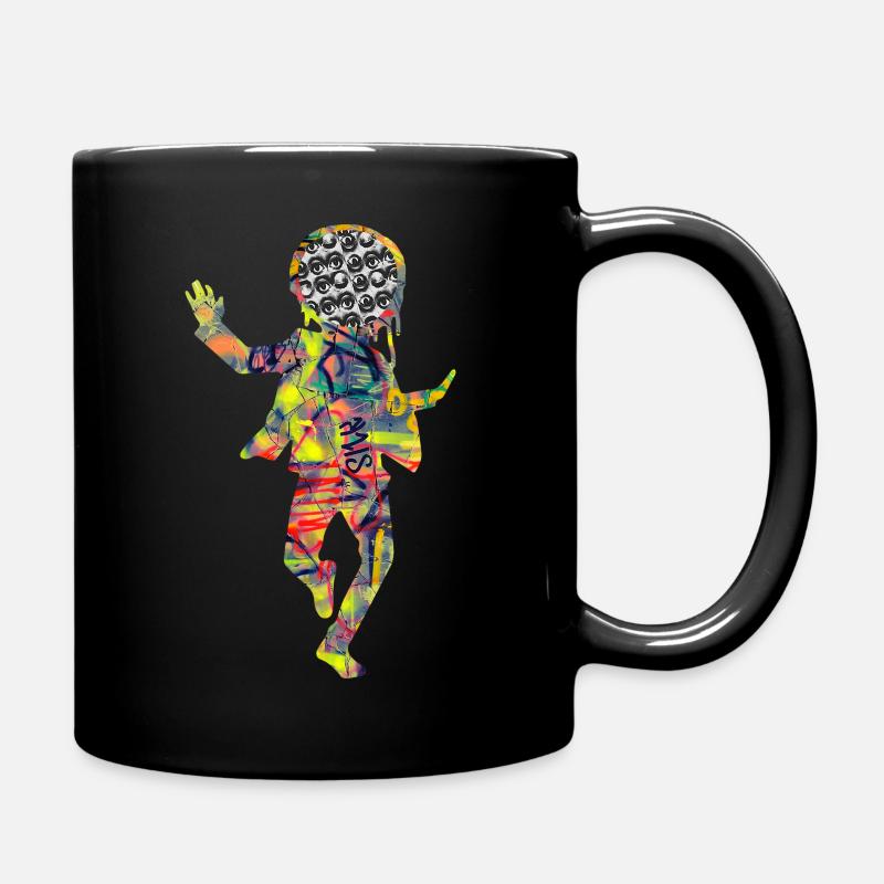 the groovy eye - Tasse einfarbig - Schwarz