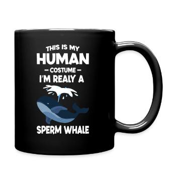 Das ist mein menschliches Kostüm Ich bin wirklich ein Wal lustig - Tasse einfarbig - Schwarz - Rechts